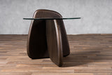 VIG Furniture Modrest Buxton - Mid-Century Modern Glass + Dark Walnut End Table VGOD-LZ-274E-END