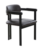 VIG Furniture Modrst Aneta - Modern Dark Brown Leather + Black Dining Chair VGOD-ZW-23152-BLK