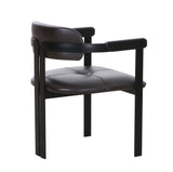 VIG Furniture Modrst Aneta - Modern Dark Brown Leather + Black Dining Chair VGOD-ZW-23152-BLK