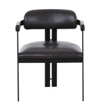 VIG Furniture Modrst Aneta - Modern Dark Brown Leather + Black Dining Chair VGOD-ZW-23152-BLK