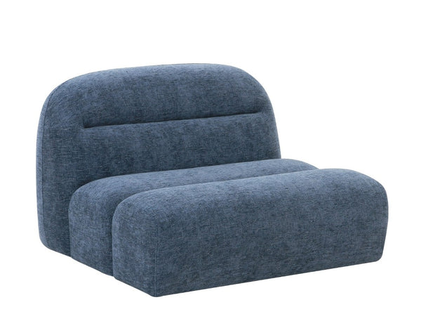 VIG Furniture Forman Modern Blue Modular Armless Sectional Seat — Plush Foam, Solid Ash Frame, Flexible Configurations VGOD-ZW-23029-ARM