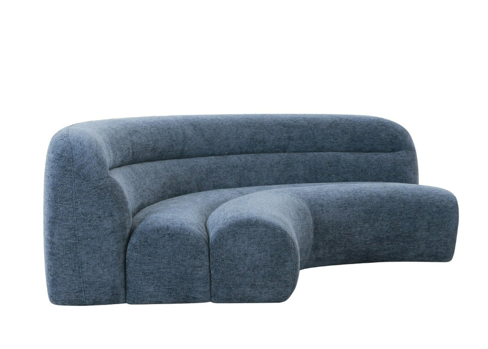 VIG Furniture Forman Curved Blue Modular Corner Sectional — Modern Rounded Back, Plush Foam Comfort, Durable Frame VGOD-ZW-23029-CRN