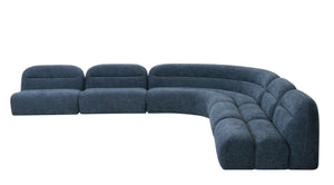 VIG Furniture Forman Curved Blue Modular Corner Sectional — Modern Rounded Back, Plush Foam Comfort, Durable Frame VGOD-ZW-23029-CRN