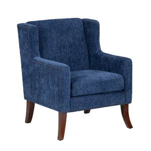 Crestview Collection Modern Indigo Accent Chair - Stylish Comfort For Your Living Room With Sturdy Legs And Plush Cushion Blue Polyester Evfzr4351indg