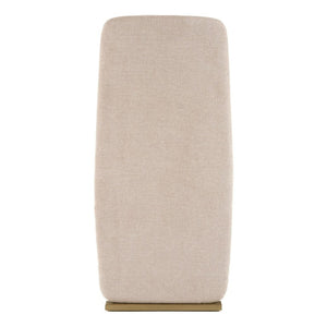 VIG Furniture Tasha Modern Linen Upholstered Side Chair Set Of 2 With Brushed Antique Brass Base & Plush Foam Seats Beige Dining Chair VGVC-B2133-BGELN