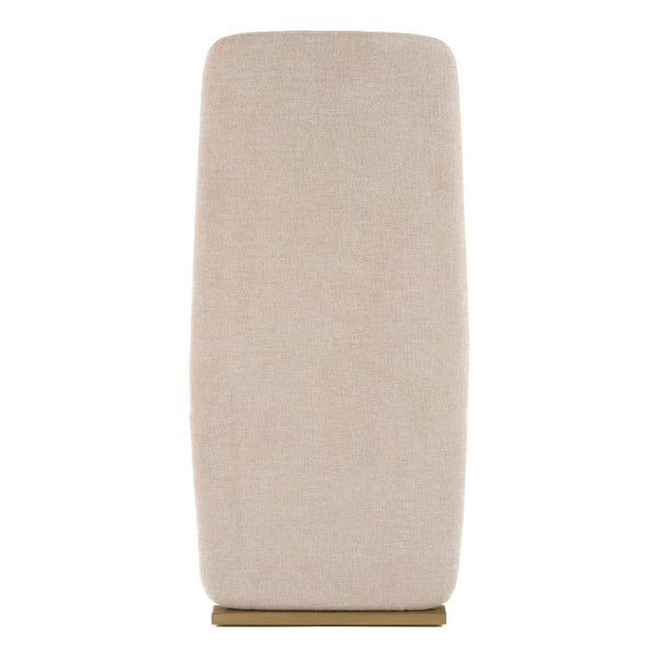 VIG Furniture Tasha Modern Linen Upholstered Side Chair Set Of 2 With Brushed Antique Brass Base & Plush Foam Seats Beige Dining Chair VGVC-B2133-BGELN