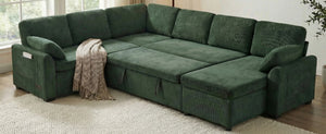 English Elm Swivel Barrel Accent Chair Chenille Tufted Round Club Seat for Living Room Lounge Green N719S002380F