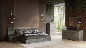 VIG Furniture Nova Domus Ferrara - Modern Volcano Oxide Grey Bedroom Set VGACFERRARA-SET