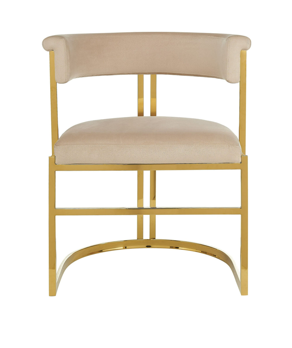 VIG Furniture Modrest Munith - Modern Beige Velvet + Gold Dining Chair VGZA-Y9504-BGEGLD