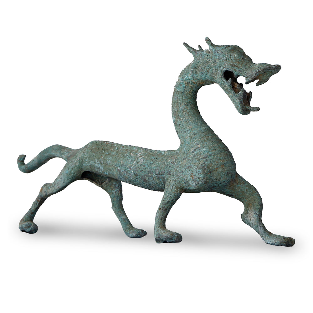 Lilys Green Bronze Han Dragon Statue 8169-1