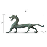 Lilys Green Bronze Han Dragon Statue 8169-1
