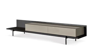 VIG Furniture Modrest Colima - Modern Matte Beige + Walnut TV Stand VGIP-TV-797