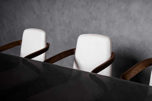 VIG Furniture Modrest Christy - Mid-Century Modern Grey Glass + Walnut Oval Dining Table VGIP-DT64-280