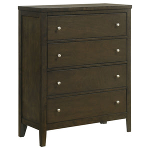English Elm Clement Dark Cocoa 4-Drawer Chest Of Drawers - Stylish Storage Solution For Modern Bedrooms B062P375566