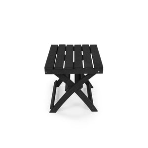 English Elm Seaview Recycled Hdpe Outdoor Folding Side Table Uv Resistant Patio Deck Use Black B2745P409721