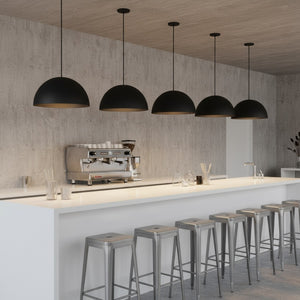 English Elm 24 Inch Matte Black Led Pendant with Etched Glass Diffuser for Dining or Kitchen B370P399378