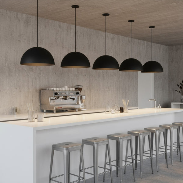 English Elm 24 Inch Matte Black Led Pendant with Etched Glass Diffuser for Dining or Kitchen B370P399378