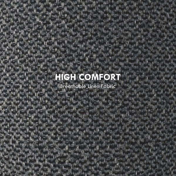 English Elm HOMCOM Round Storage Ottoman Stool with Cushioned Linen Top, Oak Legs, Hidden Interior for Clutter-Free Living Room Seating Gray W2225P173822