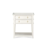 Comfort Pointe Clara White 2-Drawer Tray Top Nightstand White