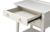 Comfort Pointe Clara White 2-Drawer Tray Top Nightstand White