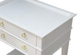 Comfort Pointe Clara White 2-Drawer Tray Top Nightstand White