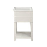 Comfort Pointe Clara White 2-Drawer Tray Top Nightstand White