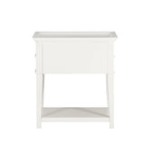 Comfort Pointe Clara White 2-Drawer Tray Top Nightstand White