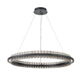 Hugo 36'' Wide Integrated LED Chandelier - Matte Black with Sunbleached Oak 81725/LED Elk Lighting