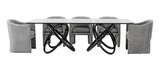 VIG Furniture Modrest Mason Modern Glass & Black Ash Dining Table VGCSDT-16092-BLK