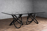 VIG Furniture Modrest Mason Modern Glass & Black Ash Dining Table VGCSDT-16092-BLK