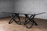 VIG Furniture Modrest Mason Modern Glass & Black Ash Dining Table VGCSDT-16092-BLK