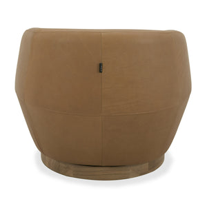 VIG Furniture Divani Casa Agatha - Modern Tan Leather Swivel Accent Chair VGKK-KF.A1203-TAN