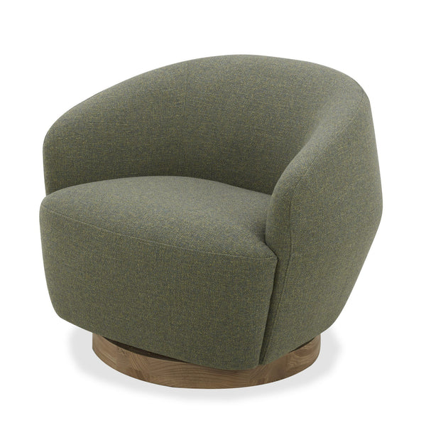 VIG Furniture Divani Casa Agatha - Modern Hemp Fabric Swivel Accent Chair VGKK-KF.A1203-HEMP