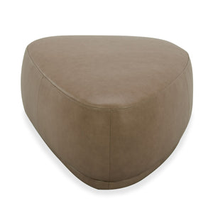 VIG Furniture Divani Casa Kinsey - Modern Tan Leather Large River Rock Ottoman VGKK-KF.D2015-L-SAND