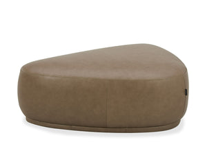 VIG Furniture Divani Casa Kinsey - Modern Tan Leather Large River Rock Ottoman VGKK-KF.D2015-L-SAND