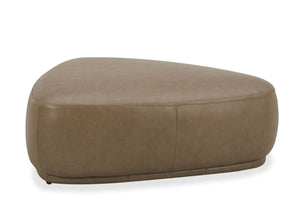 VIG Furniture Divani Casa Kinsey - Modern Tan Leather Large River Rock Ottoman VGKK-KF.D2015-L-SAND