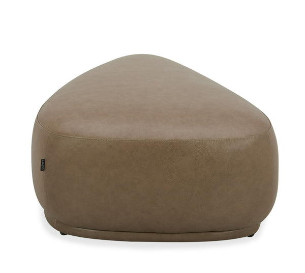 VIG Furniture Divani Casa Kinsey - Modern Tan Leather Large River Rock Ottoman VGKK-KF.D2015-L-SAND