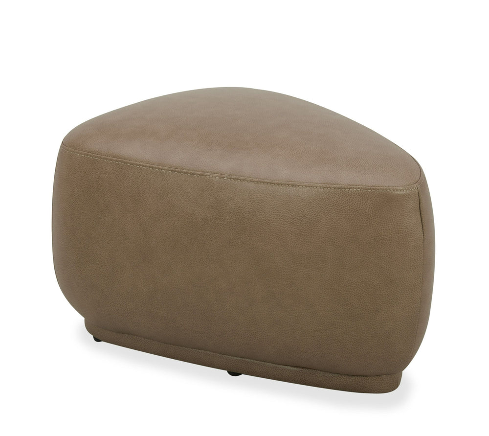 VIG Furniture Divani Casa Kinsey - Modern Tan Leather Small River Rock Ottoman VGKK-KF.D2015-S-SAND