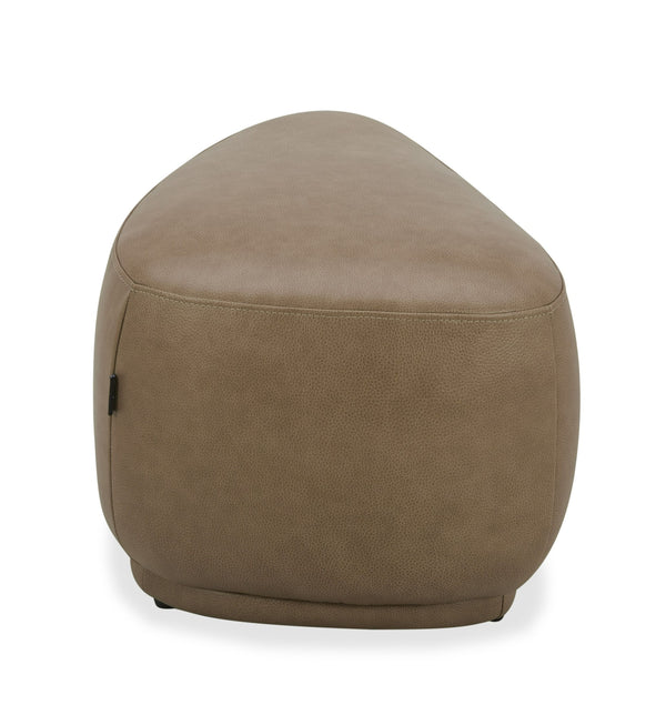 VIG Furniture Divani Casa Kinsey - Modern Tan Leather Small River Rock Ottoman VGKK-KF.D2015-S-SAND