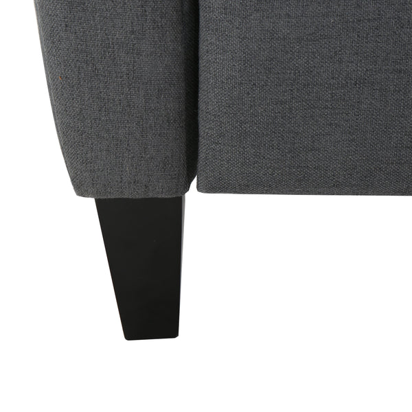 English Elm Christopher Knight Home® - PUSH Neville PU Recliner Chair with Rubberwood Legs — Contemporary Push-Back Comfort & Easy Care Finish Charcoal N771P355854C