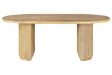 VIG Furniture Modrest Jacobson - Modern Natural Acacia Oval Dining Table VGWD-LYO-DT