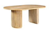 VIG Furniture Modrest Jacobson - Modern Natural Acacia Oval Dining Table VGWD-LYO-DT