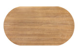 VIG Furniture Modrest Jacobson - Modern Natural Acacia Oval Dining Table VGWD-LYO-DT