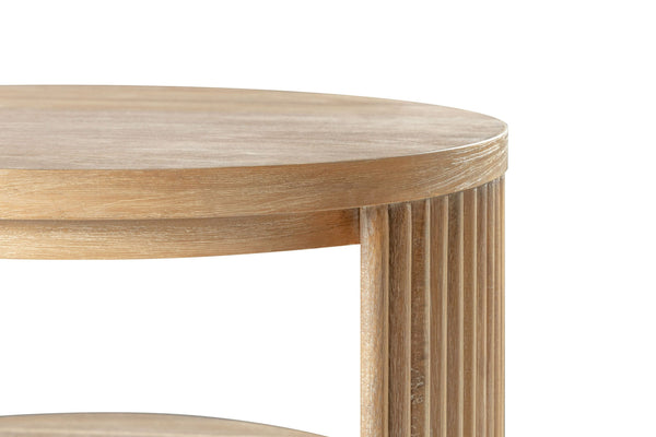 VIG Furniture Modrest Jacobson - Modern Natural Acacia End Table VGWD-LYO-BF2D