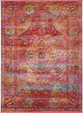 Unique Loom Baracoa Rumba Machine Made Border Rug Red, Brown/Ivory/Orange/Terracotta/Turquoise/Pink/Violet 10' 0" x 13' 1"