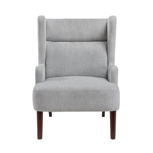 English Elm Contemporary Chenille Wingback Accent Chair with Solid Wood Legs, High-Density Foam Comfort Lounge Grey 30.5 L x 28.5 W x 17.5 H B011P304418