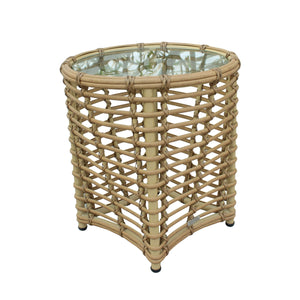 VIG Furniture Renava Sandra - Outdoor Beige Wicker End Table VGAT-RASF-227-END