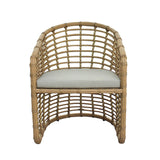 VIG Furniture Renava Mina - Outdoor Bamboo Wicker Dining Set VGAT-RADS-261-SET