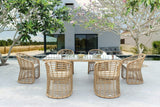 VIG Furniture Renava Mina - Outdoor Bamboo Wicker Dining Set VGAT-RADS-261-SET