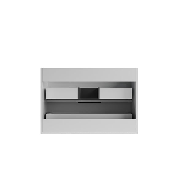English Elm 075 Floating Wall Mounted Bathroom Vanity Cabinet with Soft Close Drawers Matte Finish White W3520P345979